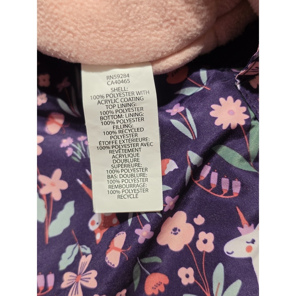 New Children's Place Overall, Toddler Girl Size 3T Print Snowsuit,‎ snow bib - Picture 7 of 9